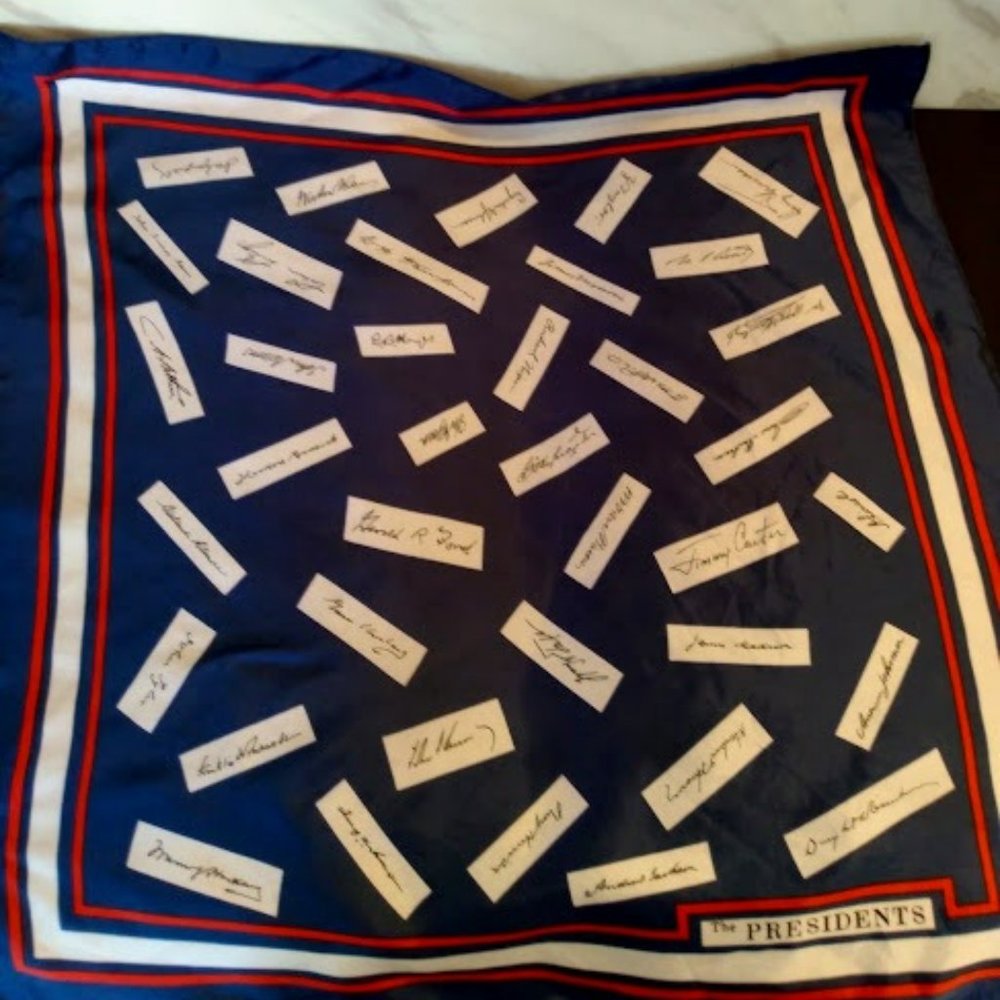 The Presidents red, white, and blue signature scarf.